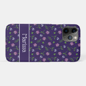 Hübsche Lila und rosa Rosen Rosenknospe, Blumendru Case-Mate iPhone Hülle (Rückseite (Horizontal))