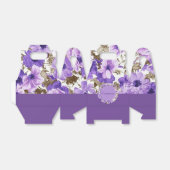 Hübsche Lila und weiße Blumen-Gabel-Variante Box 2 Geschenkschachtel (Ungefaltet)