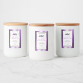 Hübsche Lila und weiße Produktkennzeichnungen Rose Lebensmitteletikett (Flaschen)