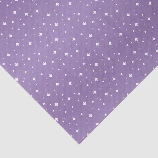 Hübsche lila und weiße Sterne Seidenpapier (Ausschnitt)