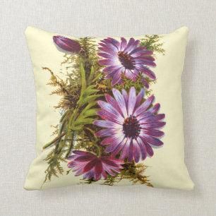 Hübsche Lila Vintage Blume Kissen