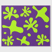 Hübsche lila violette Neon-Schleim-Kindermädchen Geschenkpapier (Flach)