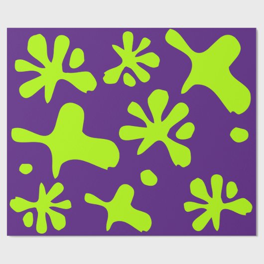 Hübsche lila violette Neon-Schleim-Kindermädchen Geschenkpapier (Flach)