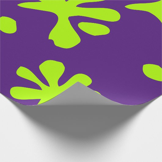 Hübsche lila violette Neon-Schleim-Kindermädchen Geschenkpapier (Ecke)