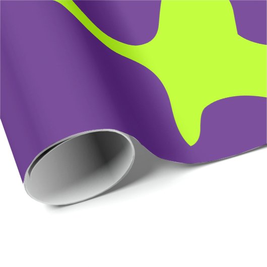 Hübsche lila violette Neon-Schleim-Kindermädchen Geschenkpapier (Rolleneckpunkt)