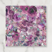 Hübsche Lila Wasserfarbe Blumengeburt Danke Geschenkanhänger (Rückseite)