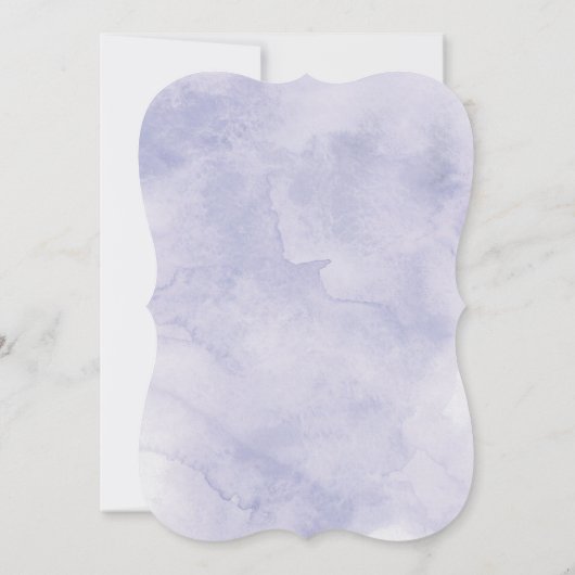 Hübsche Lila Wasserfarben Kinderdusche Einladung (Rückseite)