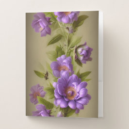 HÜBSCHE LILA WATERCOLOR-BLUME BEWERBUNGSMAPPE