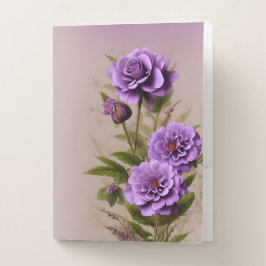 HÜBSCHE LILA WATERCOLOR-BLUME BEWERBUNGSMAPPE