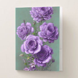 HÜBSCHE LILA WATERCOLOR-BLUME BEWERBUNGSMAPPE
