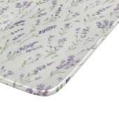 Hübsche lila weiße Blumen Brautdusche Schneidebrett (Ecke)