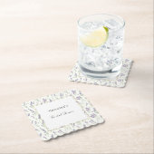 Hübsche lila weiße Blumen Brautparty Untersetzer (Vor Ort)