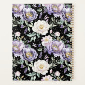 Hübsche lila weiße Blumen Planer (Rückseite)