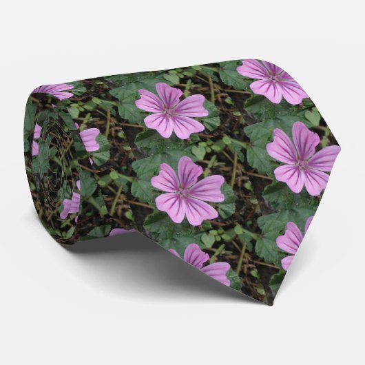 Hübsche Lila Wildblume Blumenbeere Krawatte (Gerollt)