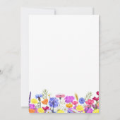 Hübsche Lila Wildblume Erwachsene 50. Geburtstag Einladung (Rückseite)