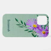 Hübsche Lila Wildblume Fotoecke iPhone Hülle (Rückseite (Horizontal))