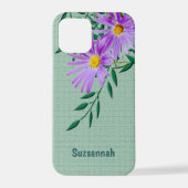 Hübsche Lila Wildblume Fotoecke iPhone Hülle (Rückseite)