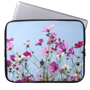 Hübsche lila Wildblumen-Wiesen-Foto Laptopschutzhülle
