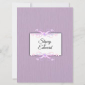 Hübsche Lilac Simplicity Hochzeit Einladung (Rückseite)
