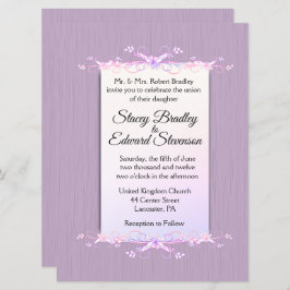 Hübsche Lilac Simplicity Hochzeit Einladung