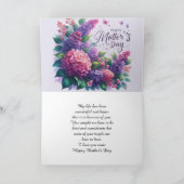 Hübsche Lilacs Mother' Day Floral "Mama" Karte (Innenseite)