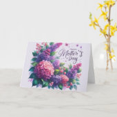 Hübsche Lilacs Mother' Day Floral "Mama" Karte (Gelbe Blume)