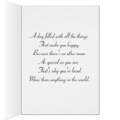 hübsche Lilien-Blume mit Vers für Mum (Innen (Rechts))