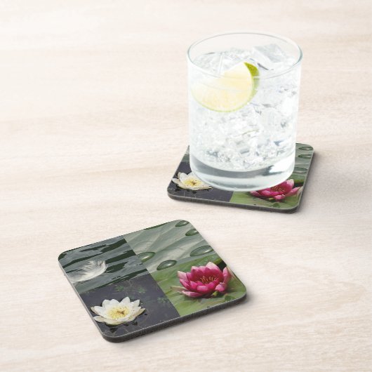Hübsche Lilien Getränkeuntersetzer (Rechte Seite)