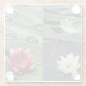 Hübsche Lilien Glasuntersetzer (Rückseite)