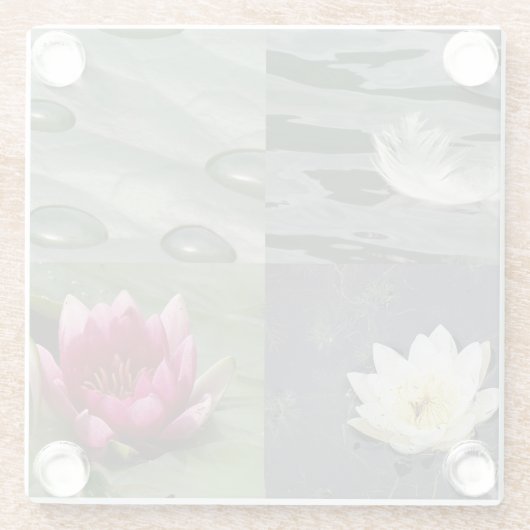 Hübsche Lilien Glasuntersetzer (Rückseite)