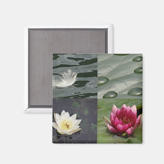 Hübsche Lilien Magnet (Vorderseite/Rückseite)