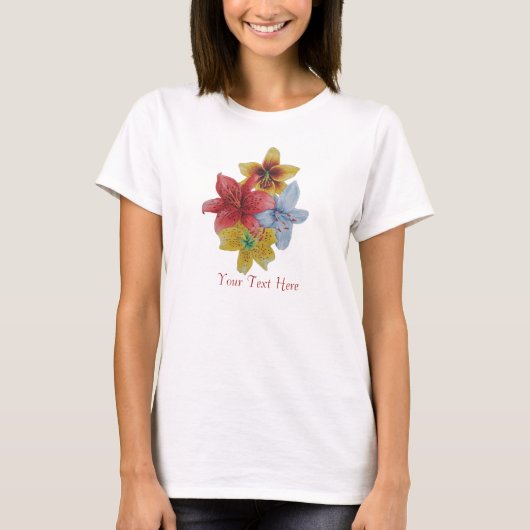 hübsche Lilienbläschen Blume T-Shirt (Vorderseite)