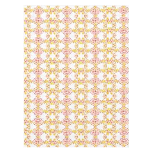 Hübsche Lilienblütenpastel Rosa Gelb Tischdecke (Vorderseite)