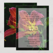 Hübsche Lilienhochzeit Blume Einladungen (Vorne/Hinten)