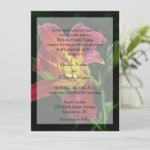 Hübsche Lilienhochzeit Blume Einladungen (Stehend Vorderseite)