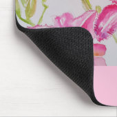 Hübsche Lily in rosa Aquarellmalerei Lilium Mousepad (Ecke)