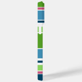 Hübsche Limettengrün Aquamarin Blau Rosa Streifen Case-Mate iPhone Hülle (Rückseite / Rechts)