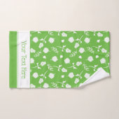 Hübsche Limettengrün, Rosen Rosenknospe, Blumendru Badhandtuch Set (Handtuch)