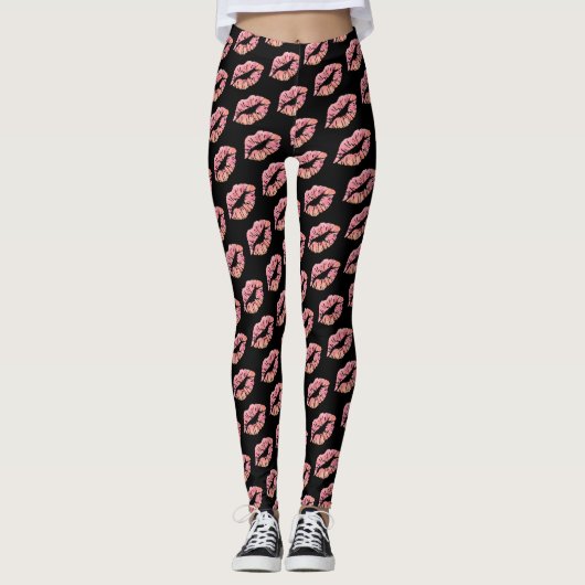 Hübsche LippenLeggings Leggings (Vorderseite)