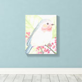 Hübsche Little Pastel Bird Canvas Leinwanddruck (Insitu (Holzboden))