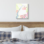 Hübsche Little Pastel Bird Canvas Leinwanddruck (Insitu (Schlafzimmer))