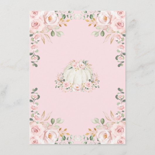 Hübsche Little Pumpkin Rose Gold Books für Baby Begleitkarte (Rückseite)