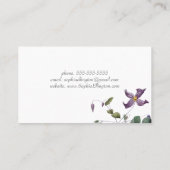 Hübsche Lorbeer-Blumen-Geschäfts-Karte Visitenkarte (Rückseite)