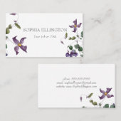 Hübsche Lorbeer-Blumen-Geschäfts-Karte Visitenkarte (Vorne/Hinten)