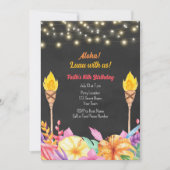 Hübsche Luau Geburtstagsparty Einladung (Vorderseite)