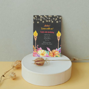 Hübsche Luau Geburtstagsparty Einladung