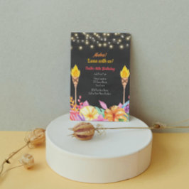 Hübsche Luau Geburtstagsparty Einladung