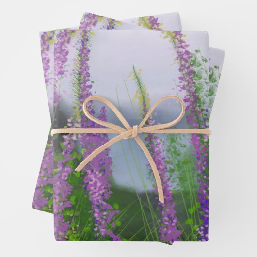 Hübsche Lupine-Blume am See Geschenkpapier Set (Beispiel)