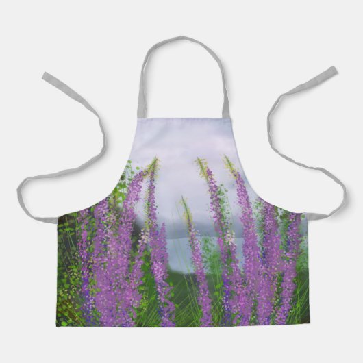 Hübsche Lupine Blume am See Kleine Schürze (Vorderseite)