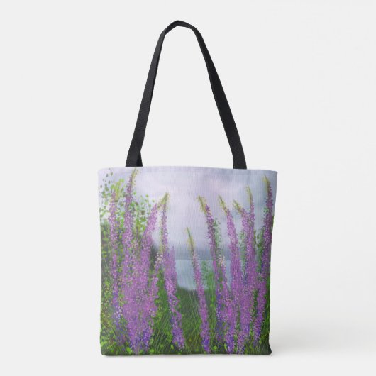 Hübsche Lupine-Blume am See Tasche (Rückseite)